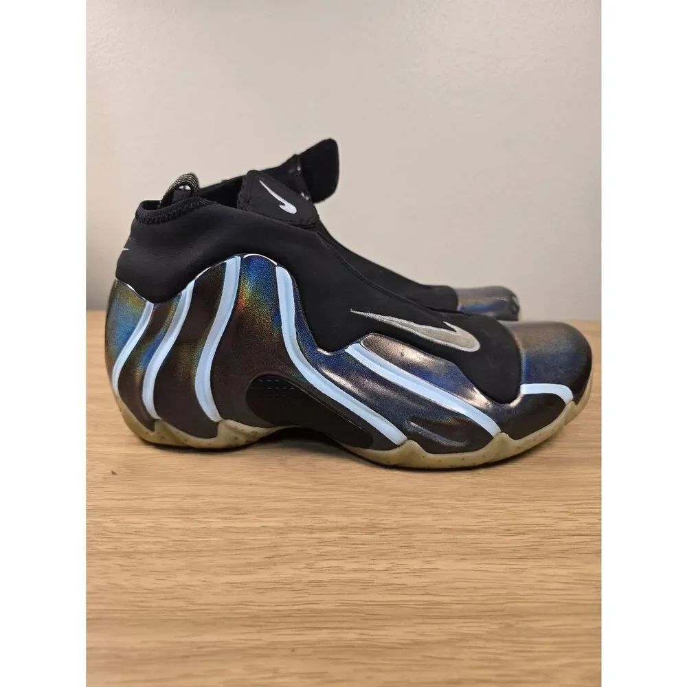 Nike Air Flightposite Black Topaz Mist Men's Basketball Shoes Size 8.5  Zip